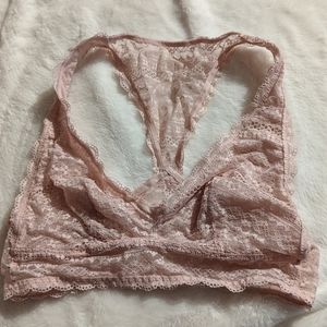 Victoria's Secret Pink Lace Racerback Medium Bralette